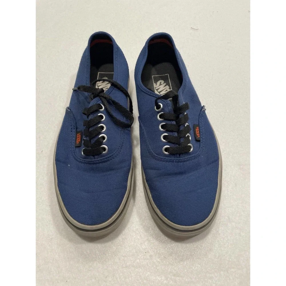 Vans Men's Size 7 Women's 8.5 Blue Low-Top Sneakers Lace Up Canvas‎ Skate Shoes